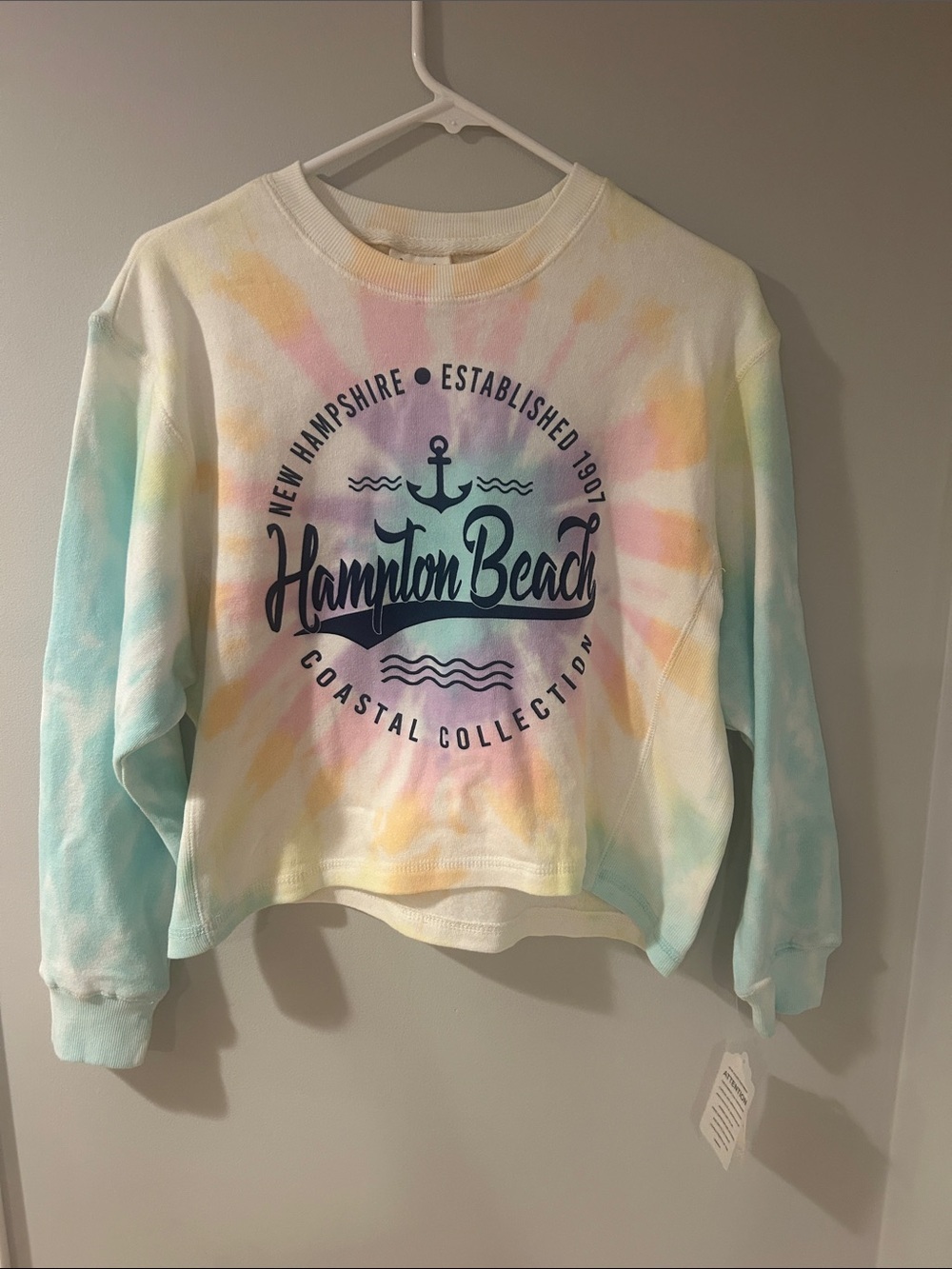 Hampton Beach Tie-Dye Cropped Sweatshirt - Pastel